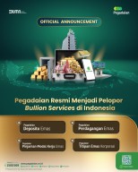Hadiah Tahun Baru, Pegadaian Dapat Restu OJK Jalankan Kegiatan Usaha Bulion