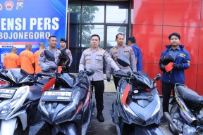 Polres Bojonegoro Ungkap Sindikat Curanmor, Lima Tersangka Diamankan