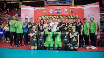 Babak 16 Besar Turnamen Bola Voli Kapolri Cup 2023 Digelar di GOR Petro Kimia Gresik