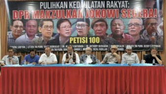 Petisi 100 Desak DPR/MPR Makzulkan Presiden Jokowi