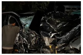 Kecelakaan Beruntun Melibatkan Empat Kendaraan di Tol Ngawi
