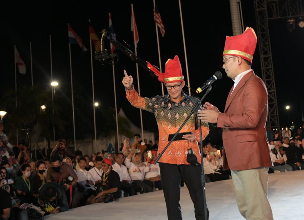 Seremoni Pembukaan Bikin 'Menyala' Masjid Kubah 99 Karya Ridwan Kamil