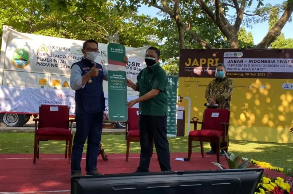 Jabar Terima 85,8 Ton Oksigen Cair dari Sumsel