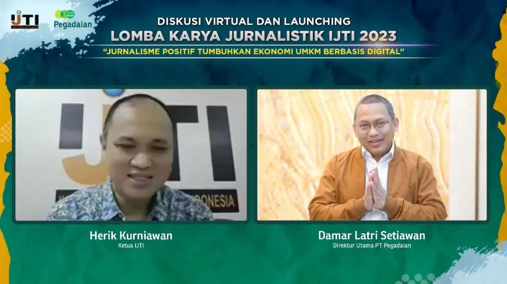 PT Pegadaian bersama Ikatan Jurnalis Televisi Indonesia (IJTI) menggelar kickoff sebagai tanda dimulainya Lomba Karya Jurnalistik 2023, yang dilakukan secara daring pada Kamis (02/03).