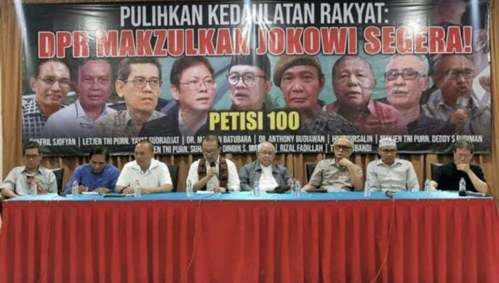 Petisi 100 Desak DPR/MPR Makzulkan Presiden Jokowi