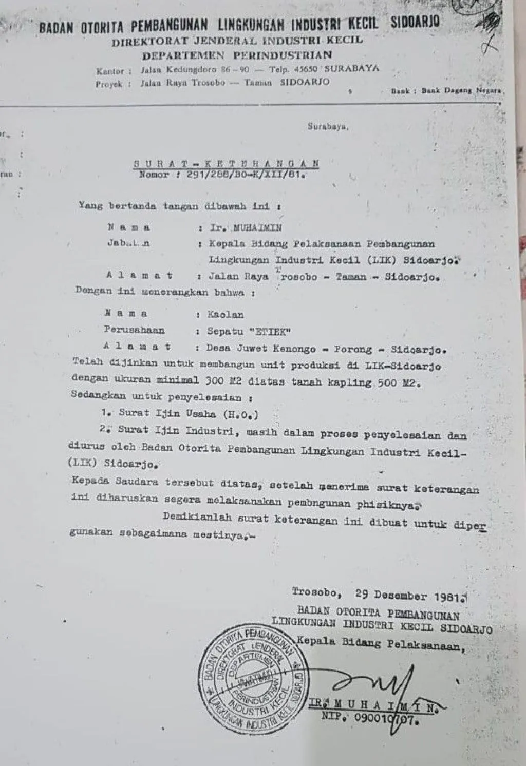 Pelaku Usaha Ngaku Mereka yang Diajak Pemerintah untuk Tempati LIK Trosobo