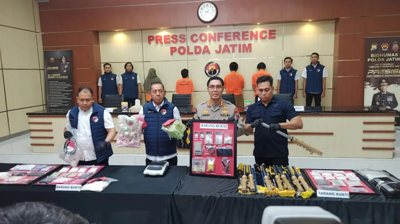 Polda Jatim Ungkap Penyeludupan Narkoba dalam Shock Breaker Sepeda Motor dari Malaysia