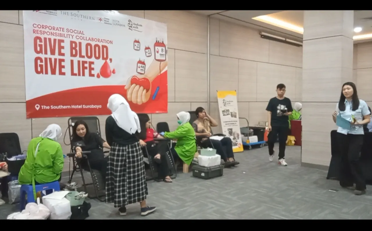 The Southern Hotel Surabaya bersama PMI Kota Surabaya Menggelar Donor Darah , Sinergi Untuk Berbagi
