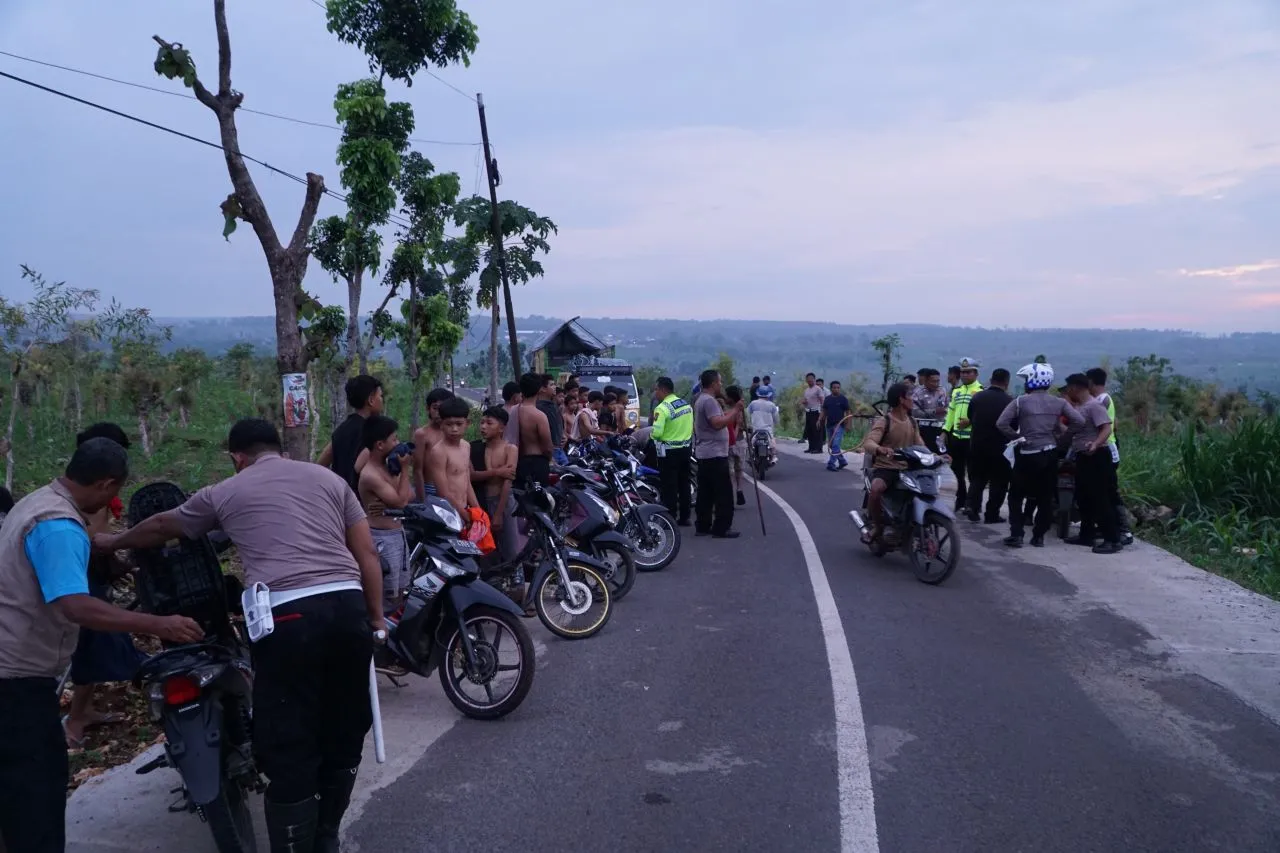 Operasi Zebra Semeru Polres Tuban Amankan 21 Remaja Pelaku Balap Liar