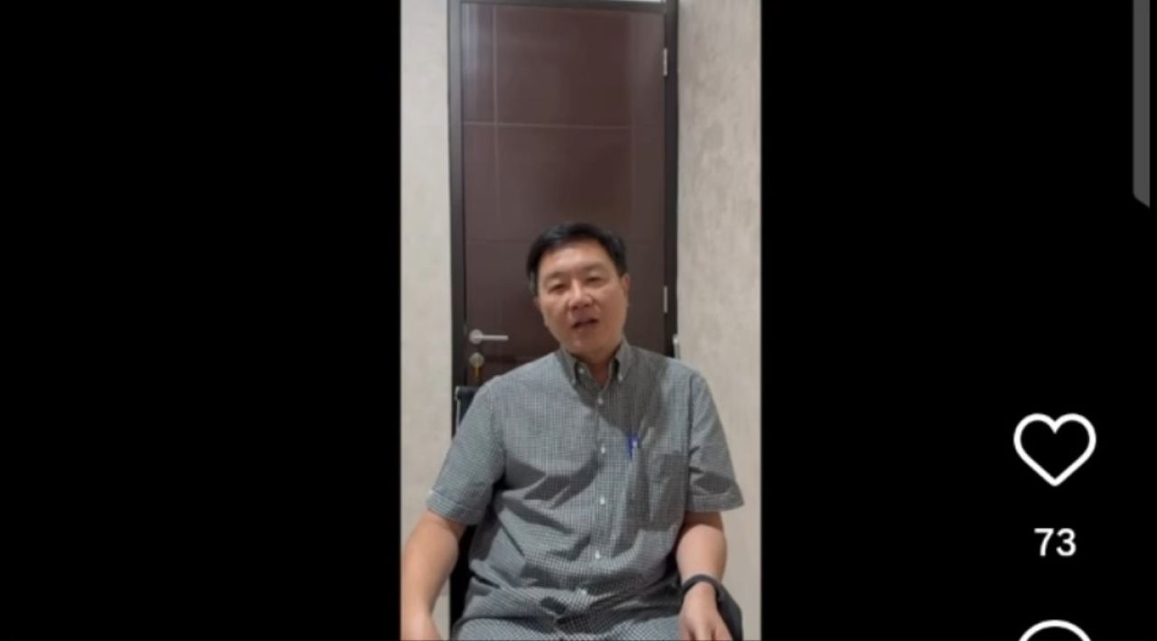 Screeshot video testimoni yang dilakukan Hermanto Oerip