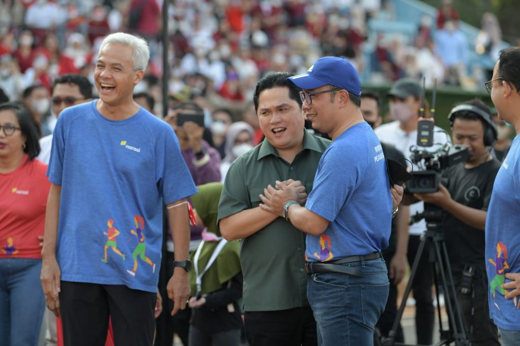 Gubernur Jawa Barat Ridwan Kamil mengikuti lomba bertajuk “Merayakan Indonesia Percaya” yang diselenggarakan oleh Narasi, perusahaan rintisan Indonesia yang bergerak di bidang jurnalisme dan media massa.