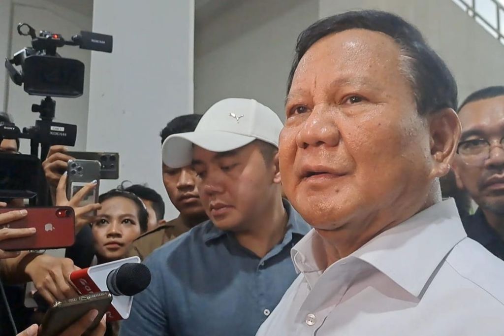 Konferensi pers prabowo
