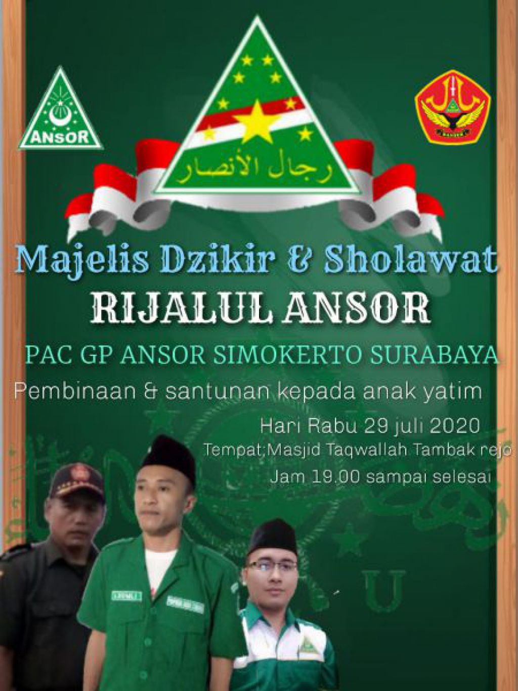 Pembinaan Serta Santunan Anak Yatim Dalam Momentum Majelis Dzikir Dan Shalawat Rijalul Ansor