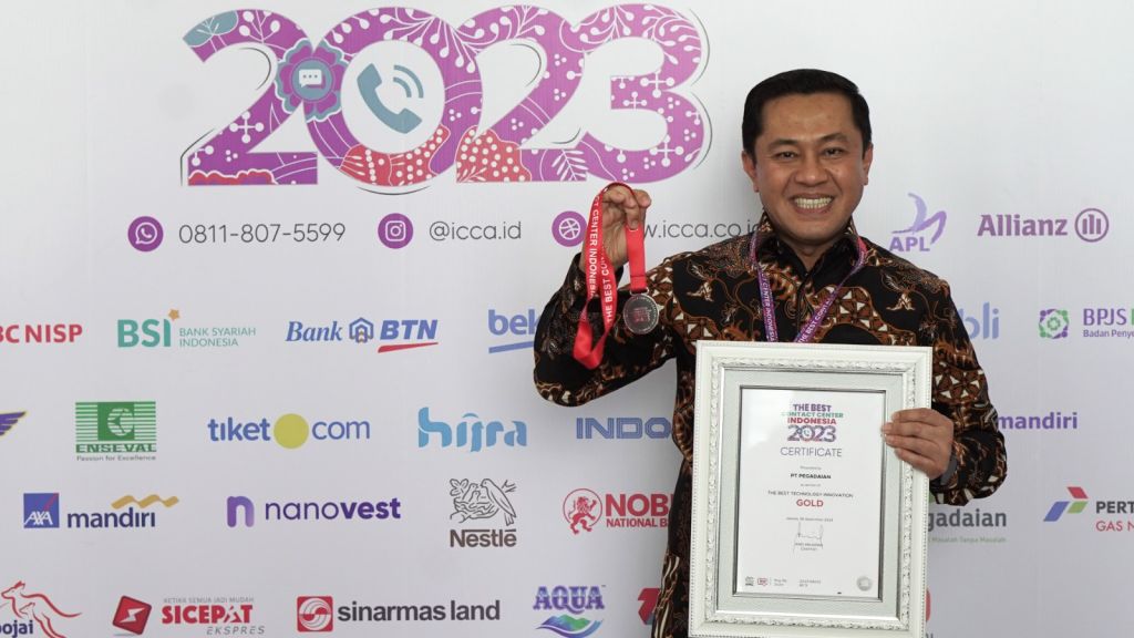 Pegadaian Borong 5 Penghargaan di Ajang The Best Contact Center Indonesia 2023