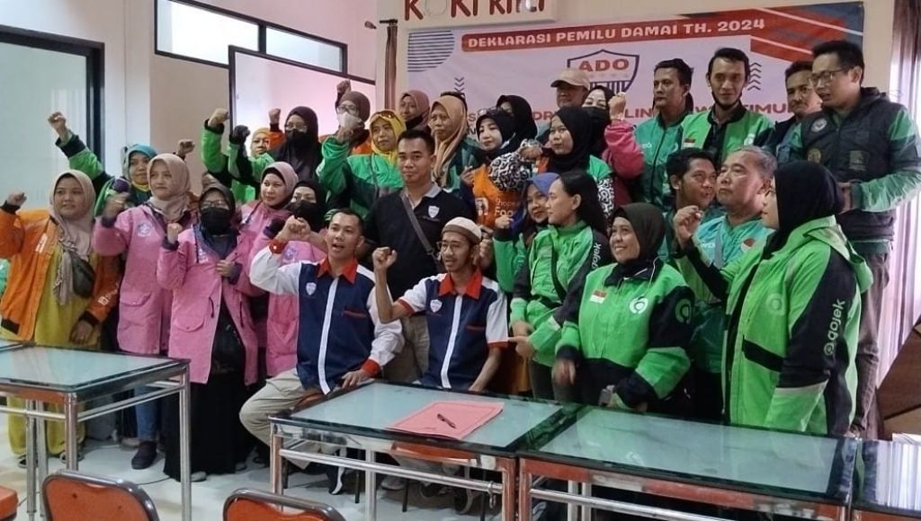 Asosiasi Driver Online Jatim gelar Deklarasi Pemilu Damai