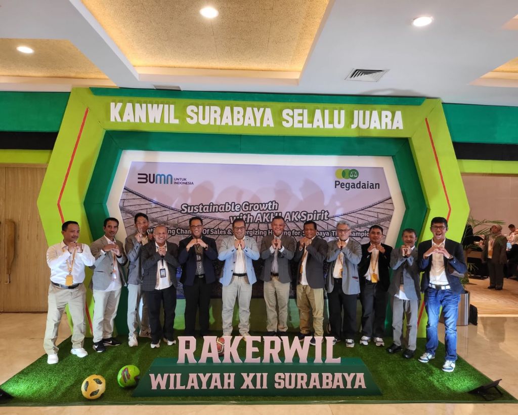 PT Pegadaian Kanwil XII Surabaya menggelar rapat kerja wilayah (Rakerwil) di Malang pada Rabu (6/12/2023). 