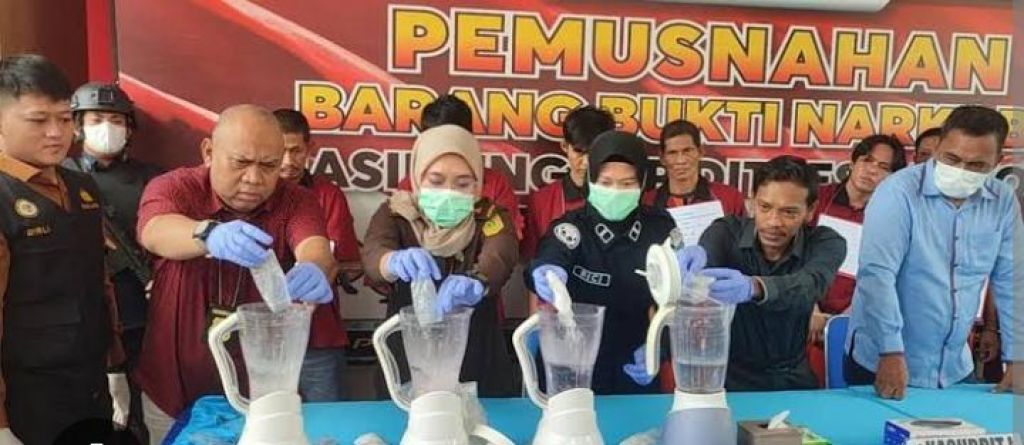Ilustrasi pemusnahan barang bukti