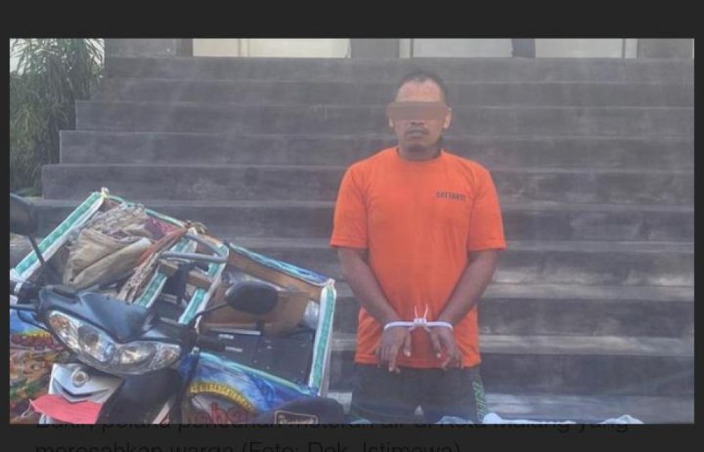 Pelaku pencurian Meteran Air di Kota Malang