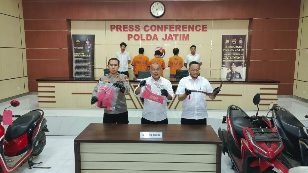 Polda Jatim rilis ungkap kasus curanmor 