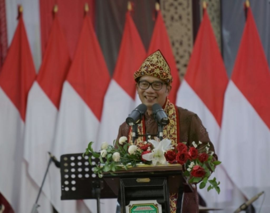 Kang Emil, di sela ramah tamah Asosiasi Daerah Penghasil Migas dan Energi Terbarukan (ADPMET) pada Rabu (2/6/2021) 