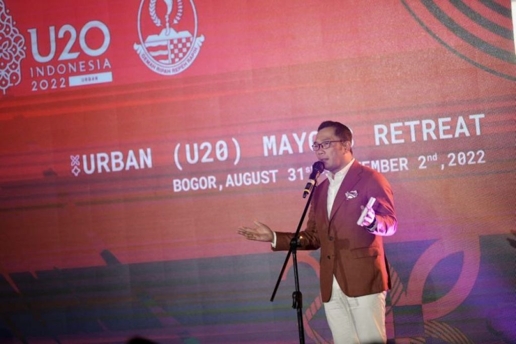 U20 Mayors Retreat, di Ciawi Kabupaten Bogor, Rabu (31/8/2022) malam.