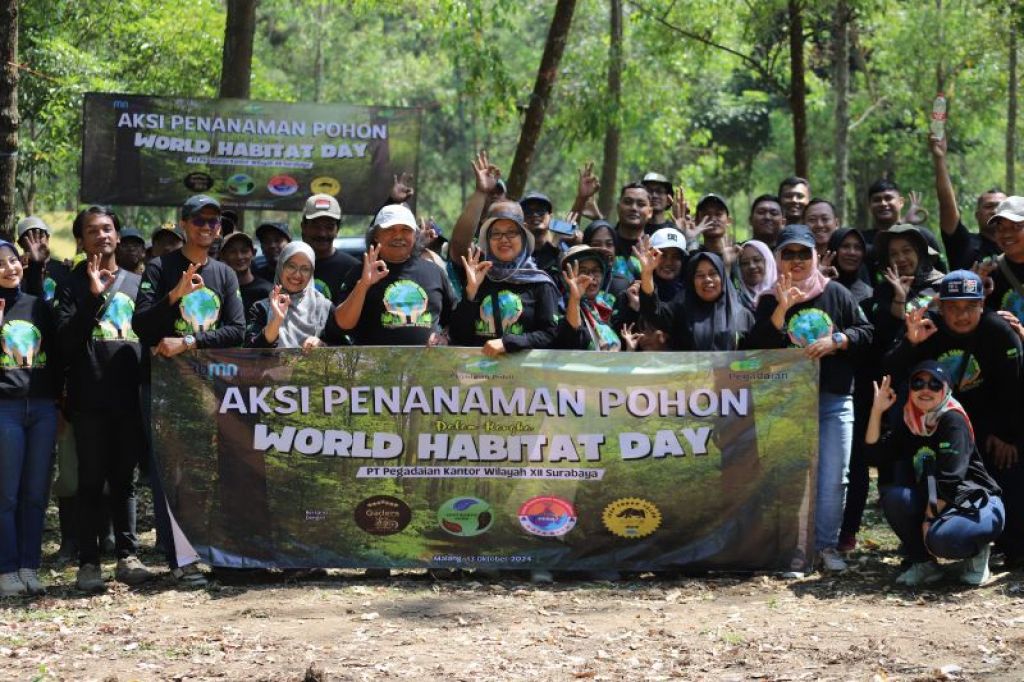 Giat Penanaman Pohon Bersama di kawasan wisata Coban Talun, Batu, Malang, (13/10/24) Minggu.