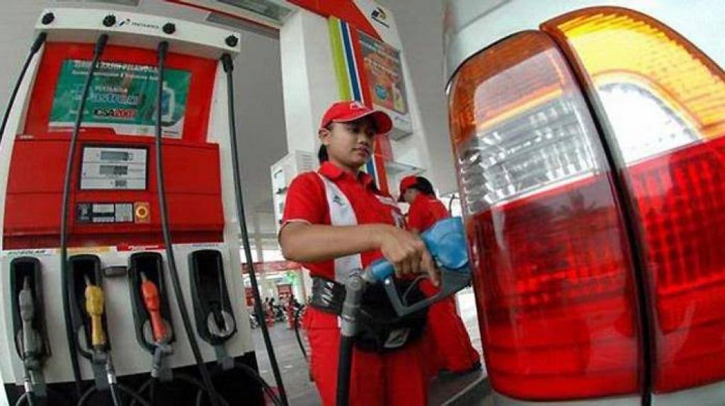 Layanan Pertamax di salah satu SPBU di Jakarta.