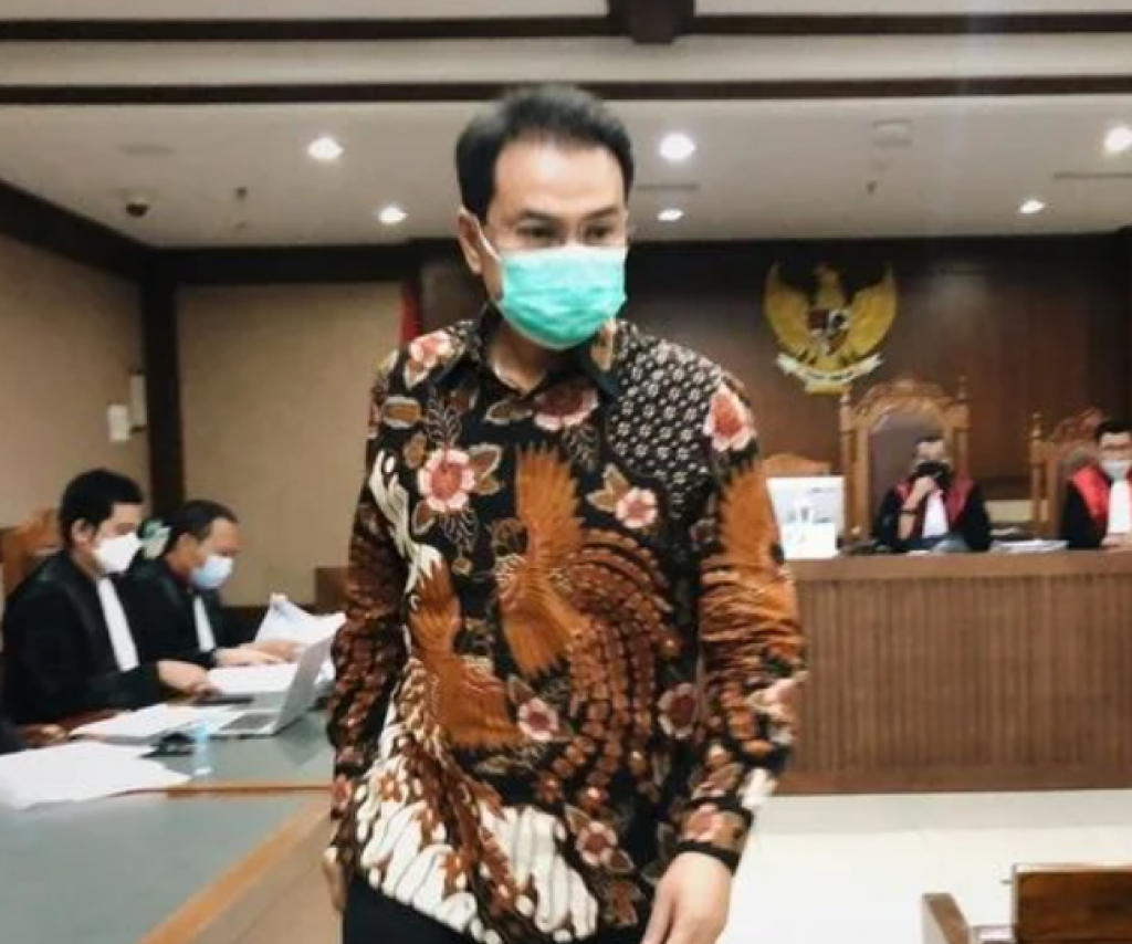 Azis Syamsuddin di Pengadilan Tindak Pidana Korupsi (Tipikor) Jakarta, Senin (25/10/2021).